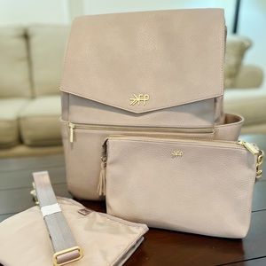 Freshly Picked Classic Diaper Bag Fig and Classic Zip Pouch Wristlet Fig